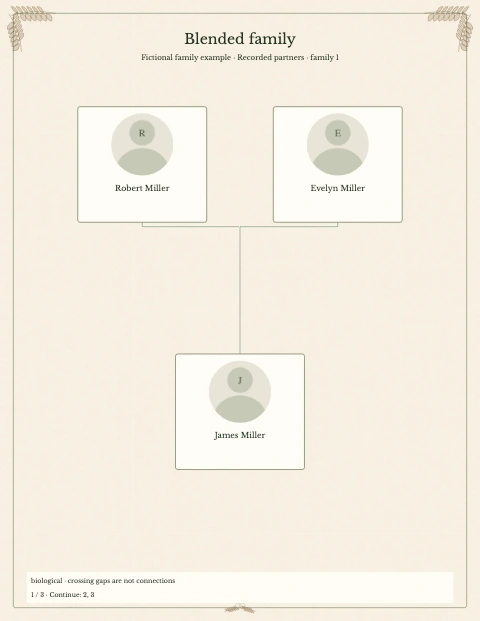 Blended Family — fictional example, page 1 of 3
