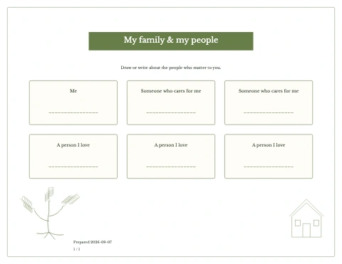 Kids' School Project — fictional example, page 1 of 1